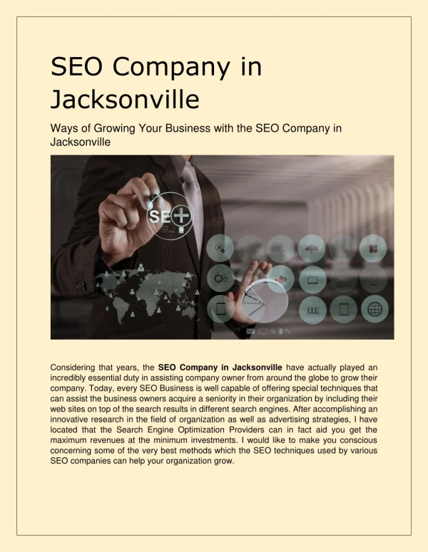 SEO Company in Jacksonville
