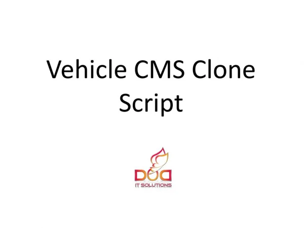 Vechile CMS Clone Script