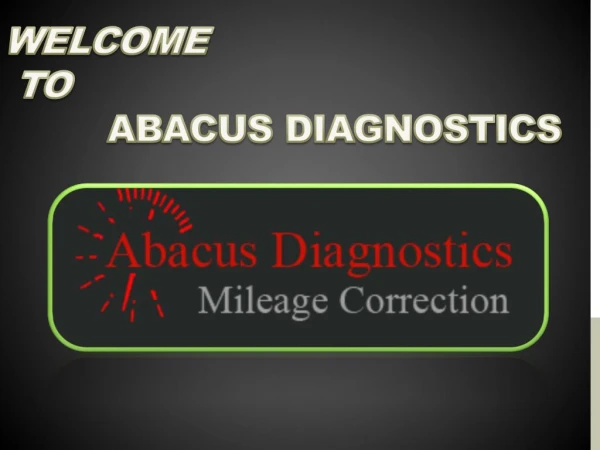 Digital Mileage Correction | Odometer Correction | Abacus Diagnostics