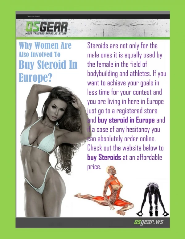 Why Women Are Also Involved To Buy Steroid In Europe?