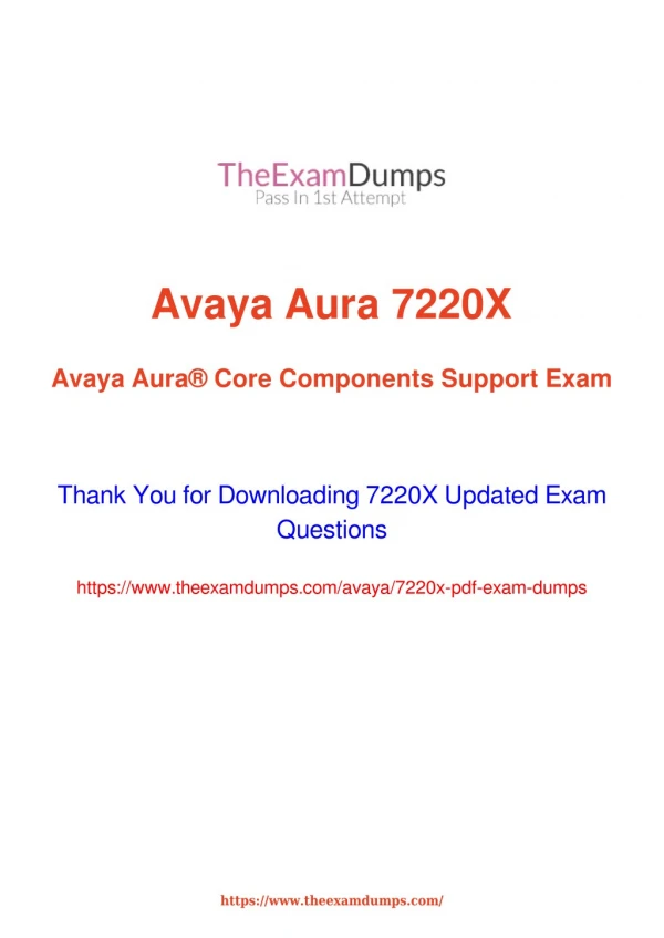 Avaya 7220X Practice Questions [2019 Updated]