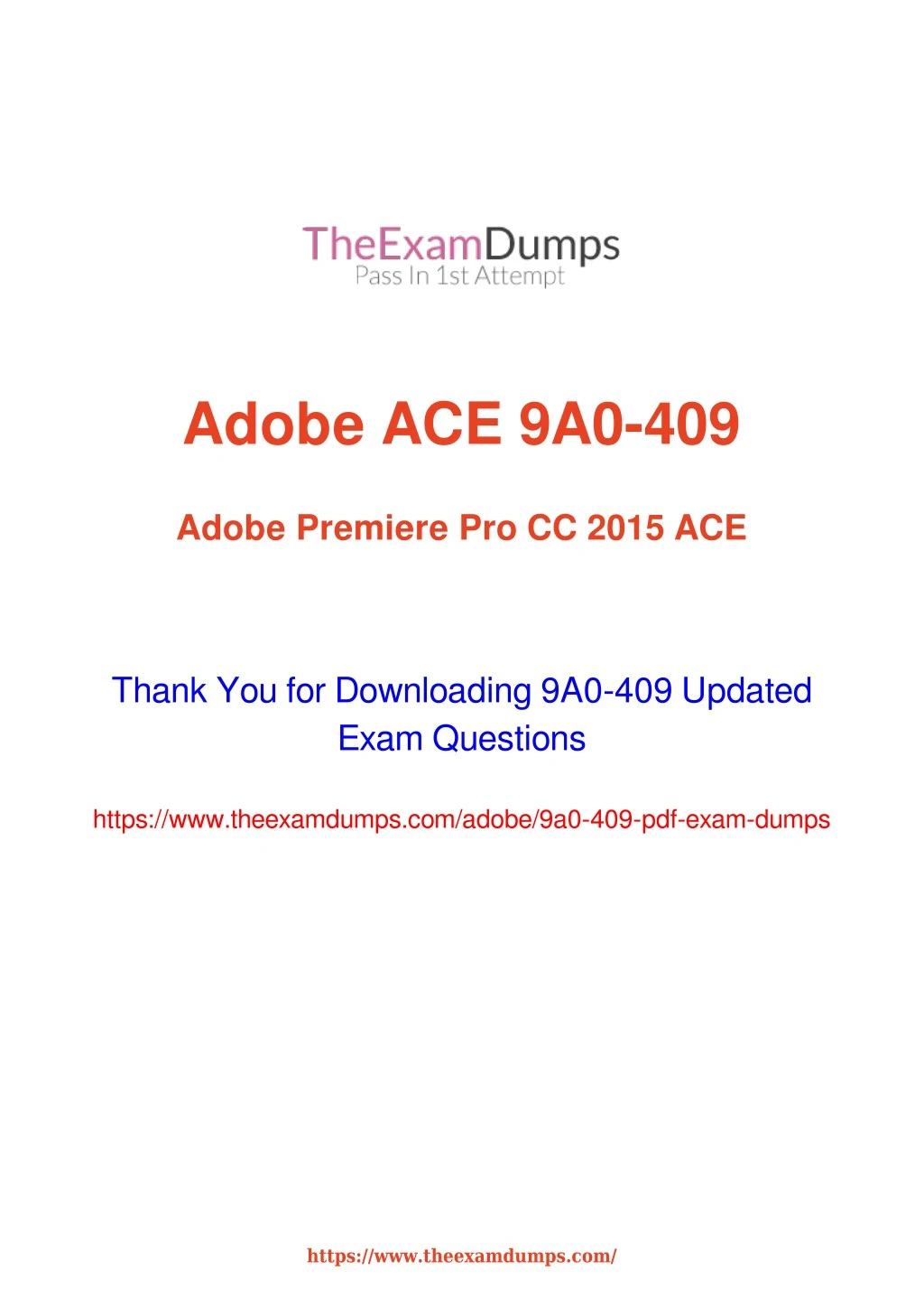 adobe ace 9a0 409