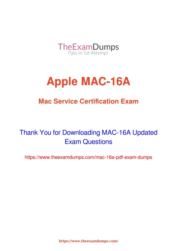 Apple ACMT MAC-16A Practice Questions [2019 Updated]