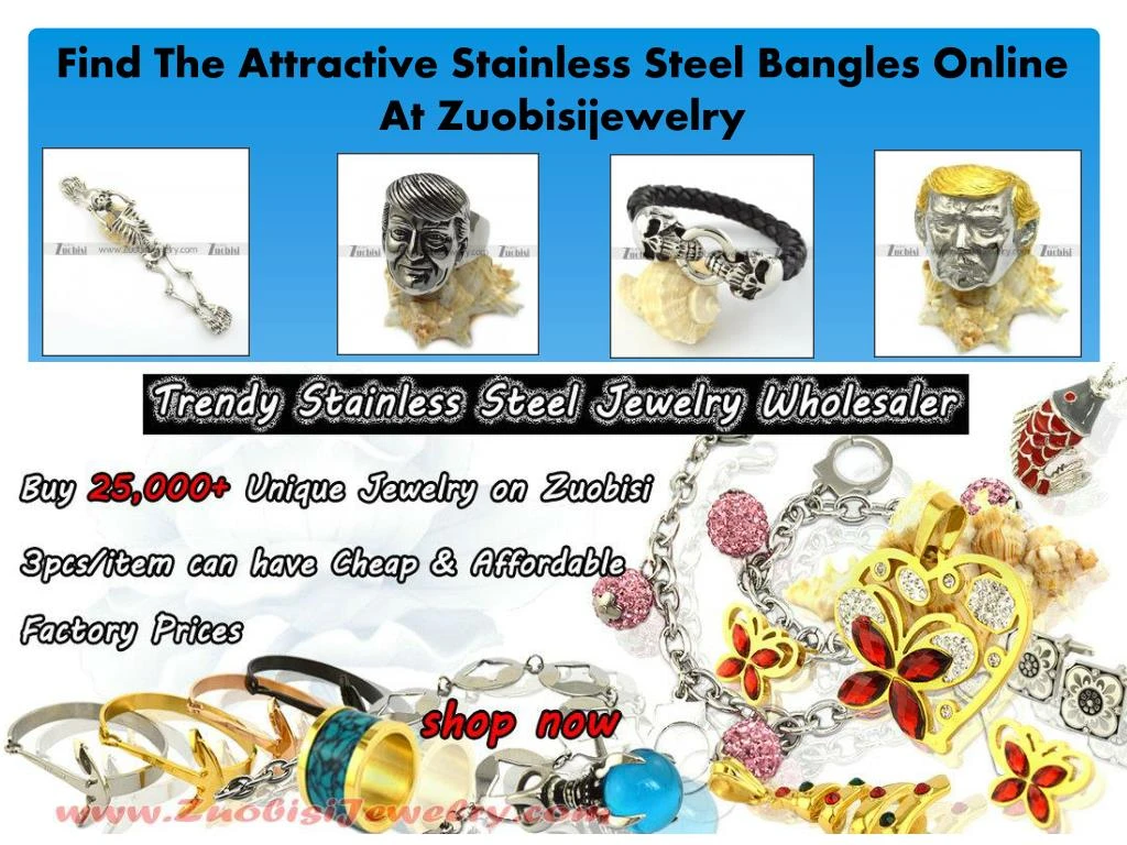 find the attractive stainless steel bangles