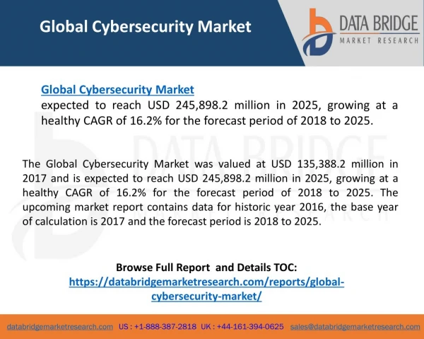 Global Cybersecurity Market– Industry Trends and Forecast to 2025 Information and Communication Technology