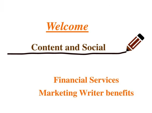 Financial Services Marketing Writer benefits