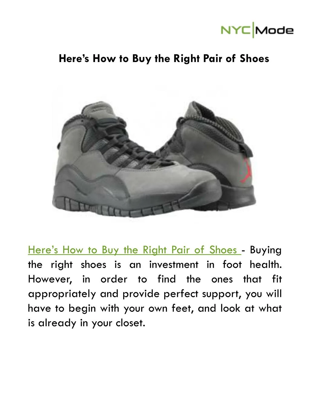 here s how to buy the right pair of shoes