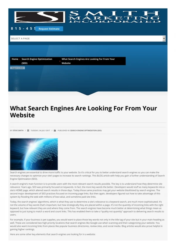 What Search Engines Are Looking For From Your Website