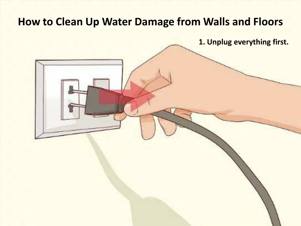 how to clean up water damage from walls and floors