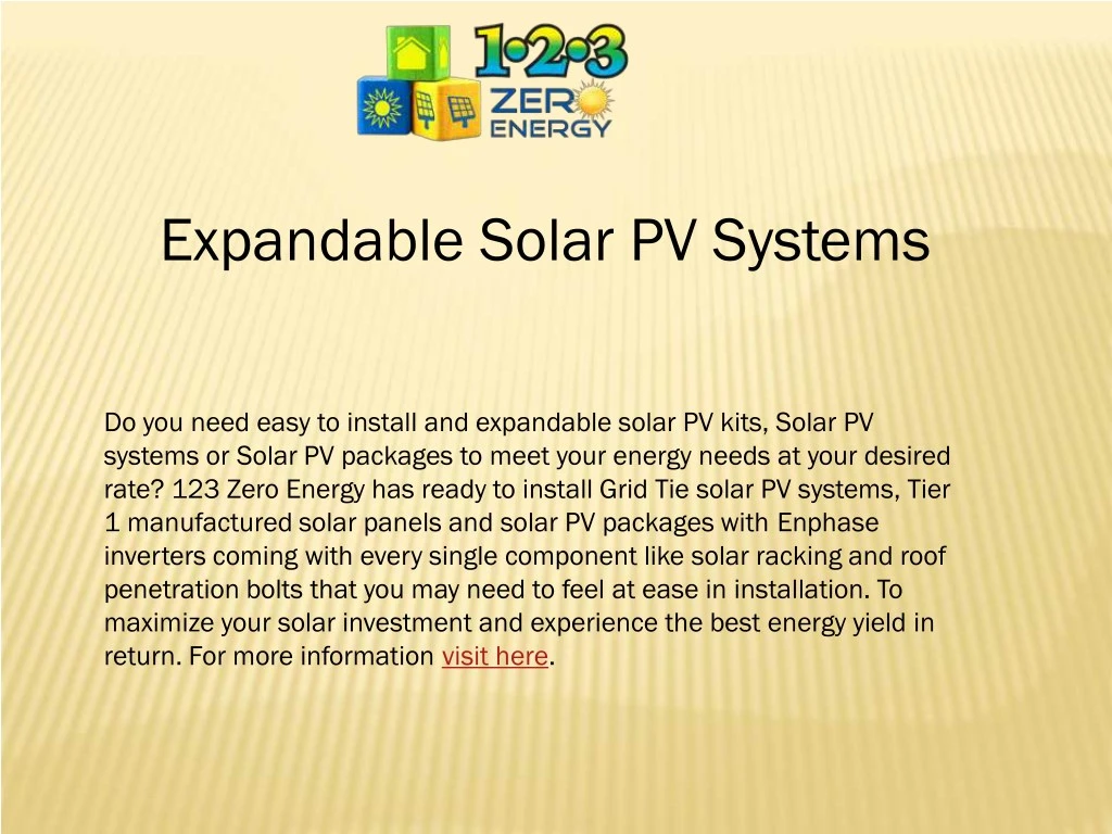 expandable solar pv systems