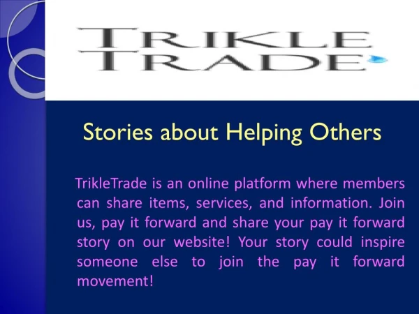 Stories about Helping Others