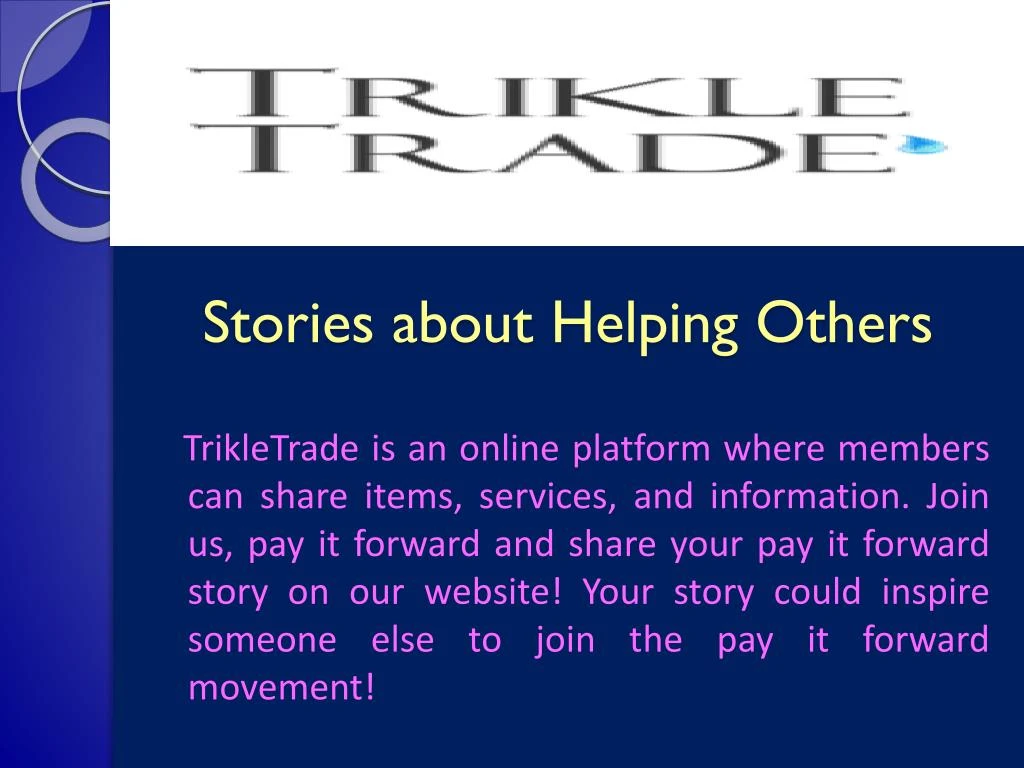 stories about helping others