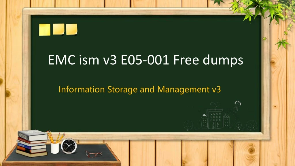 emc ism v3 e05 001 free dumps