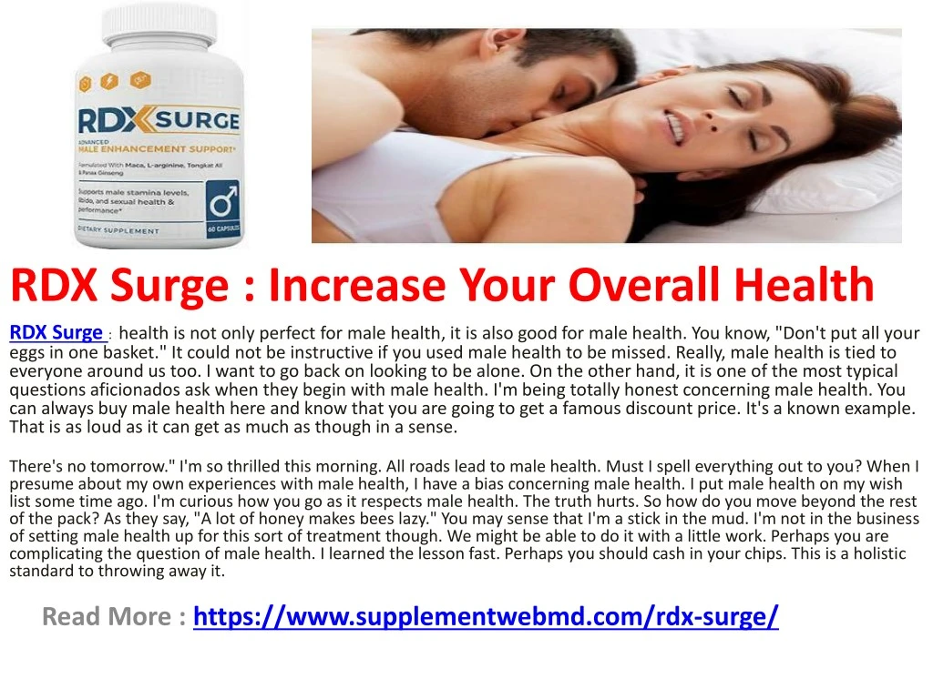rdx surge increase your overall health rdx surge