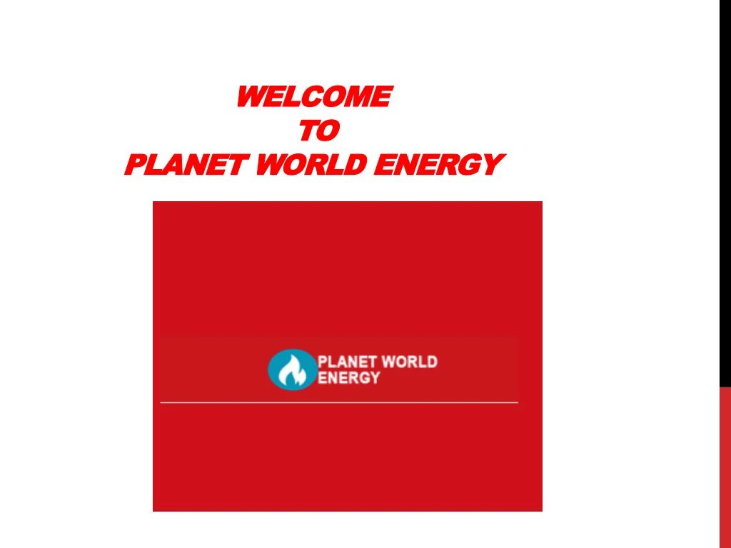 welcome to planet world energy