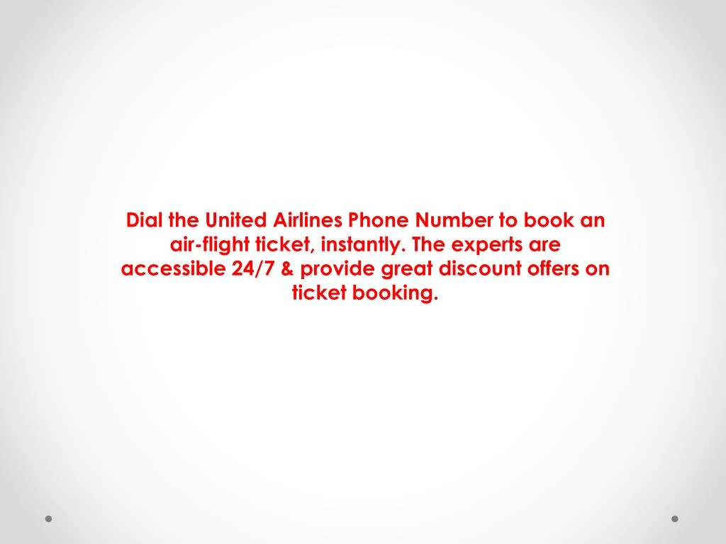 dial the united airlines phone number to book