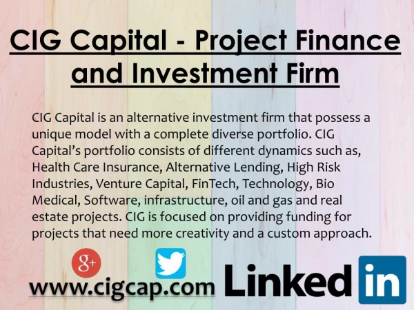 CIG Capital - Project Finance and Investment Firm