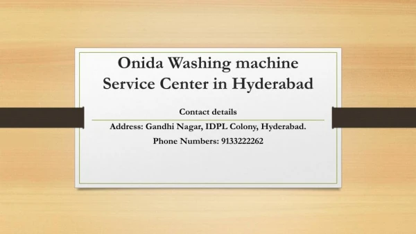 Onida washing machine service center in Hyderabad
