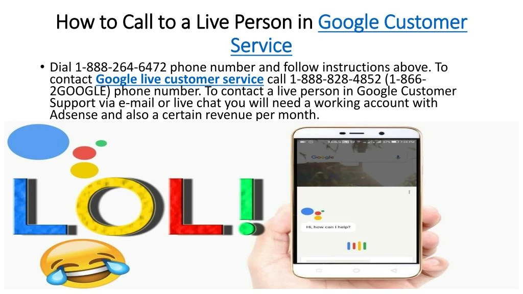 how to call to a live person in google customer service