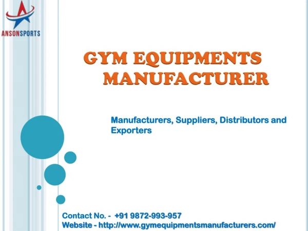 Gym Equip[ments Manufacturers - Manufacturers, Suppliers, Distributors and Exporters in Inda