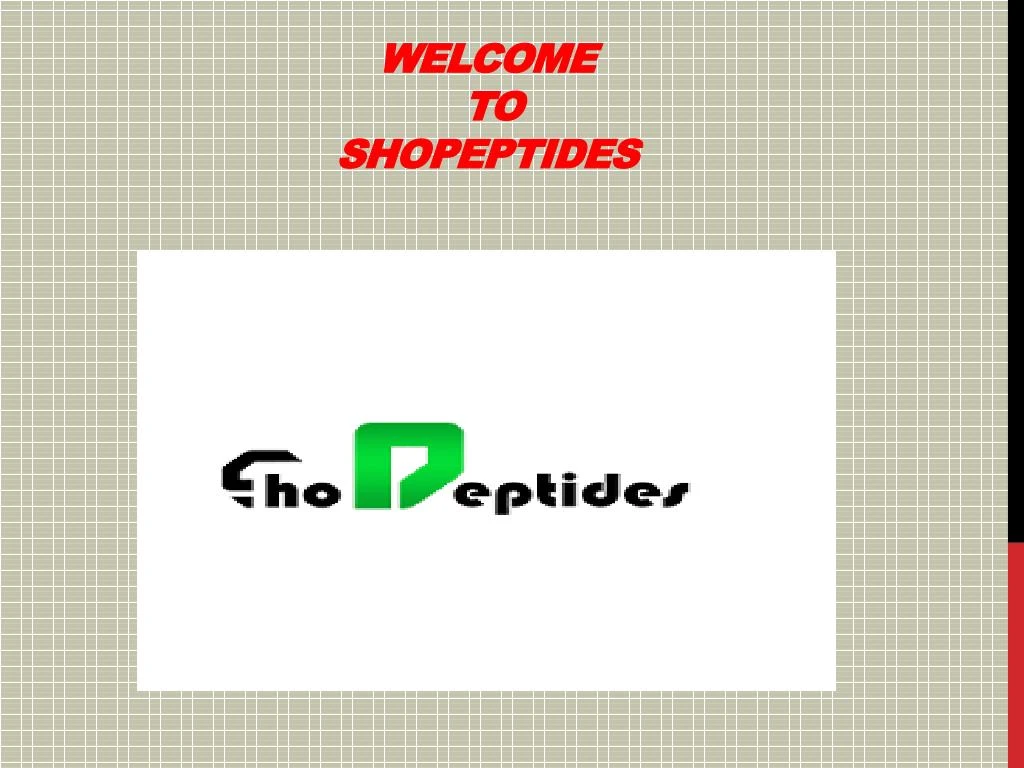 welcome to shopeptides