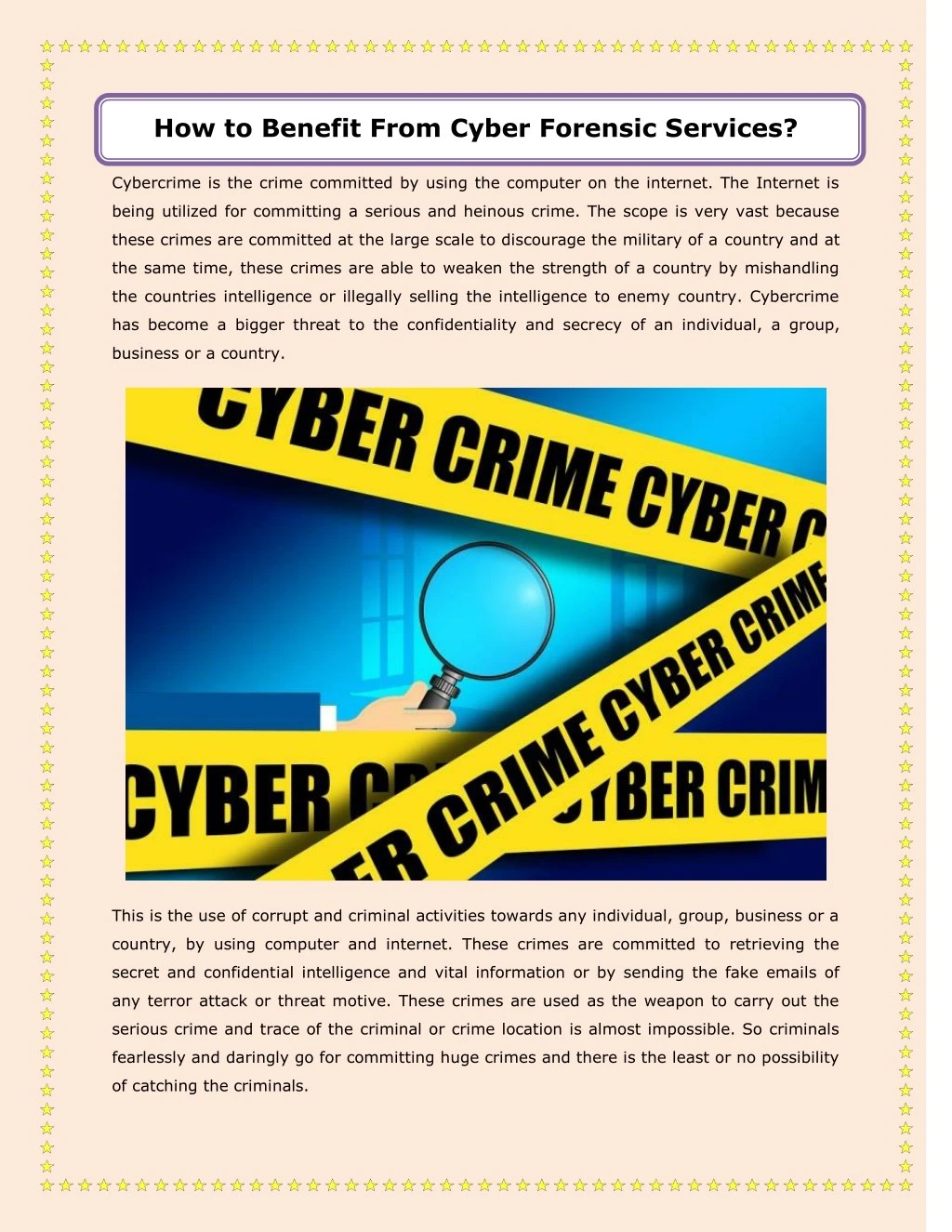 how to benefit from cyber forensic services