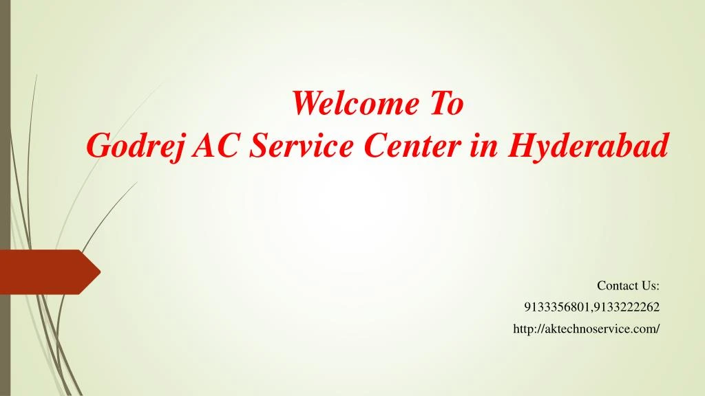 welcome to godrej ac service center in hyderabad