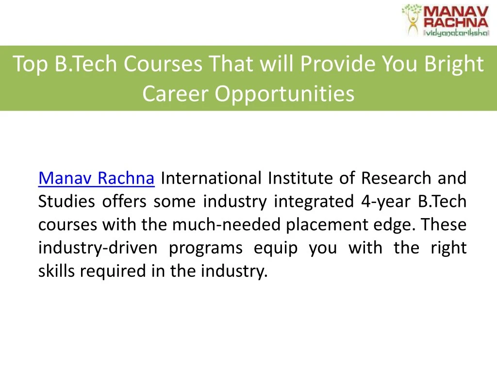 top b tech courses that will provide you bright