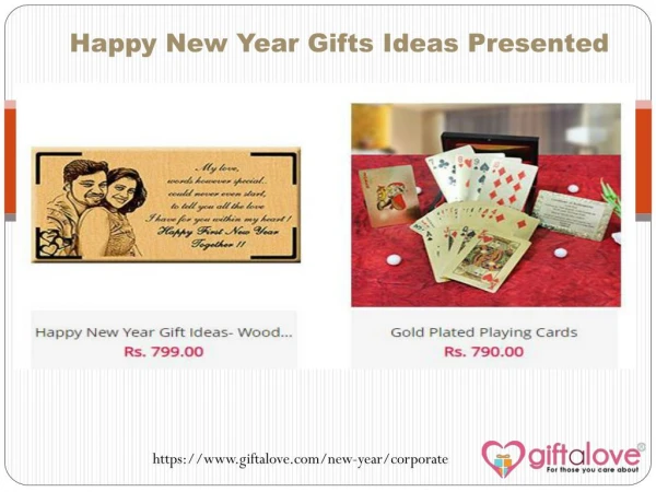Happy New Year Gifts Ideas Presented