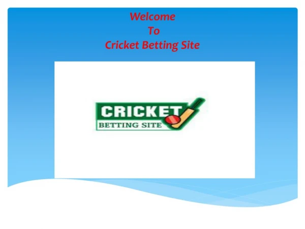 Best Online Cricket Betting Sites 2018