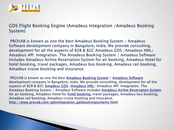 GDS Flight Booking Engine
