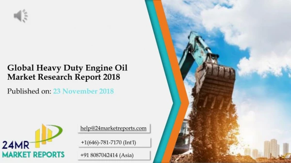 Global Heavy Duty Engine Oil Market Research Report 2018
