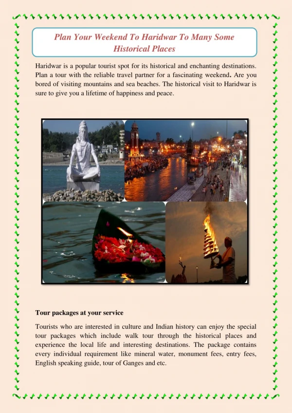 Plan Your Weekend To Haridwar To Many Some Historical Places
