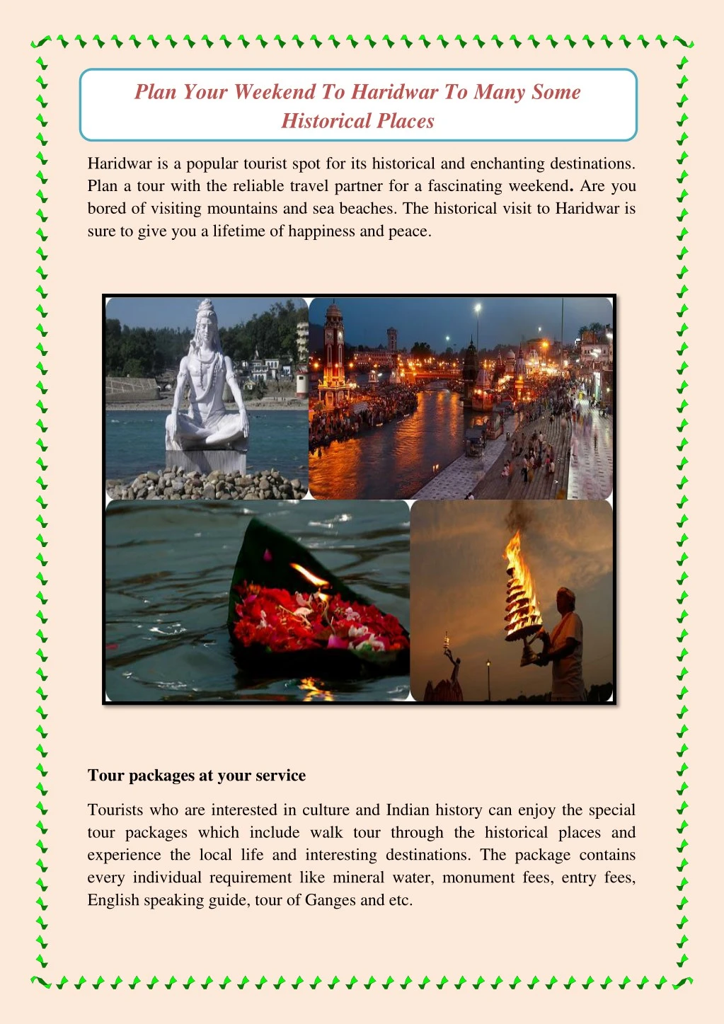 plan your weekend to haridwar to many some