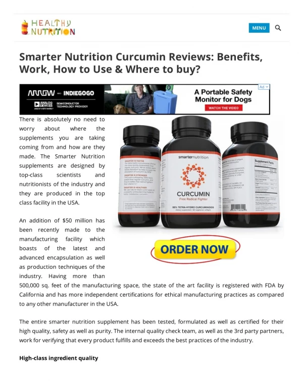 Where Can I Buy The Product Smarter Nutrition Curcumin?