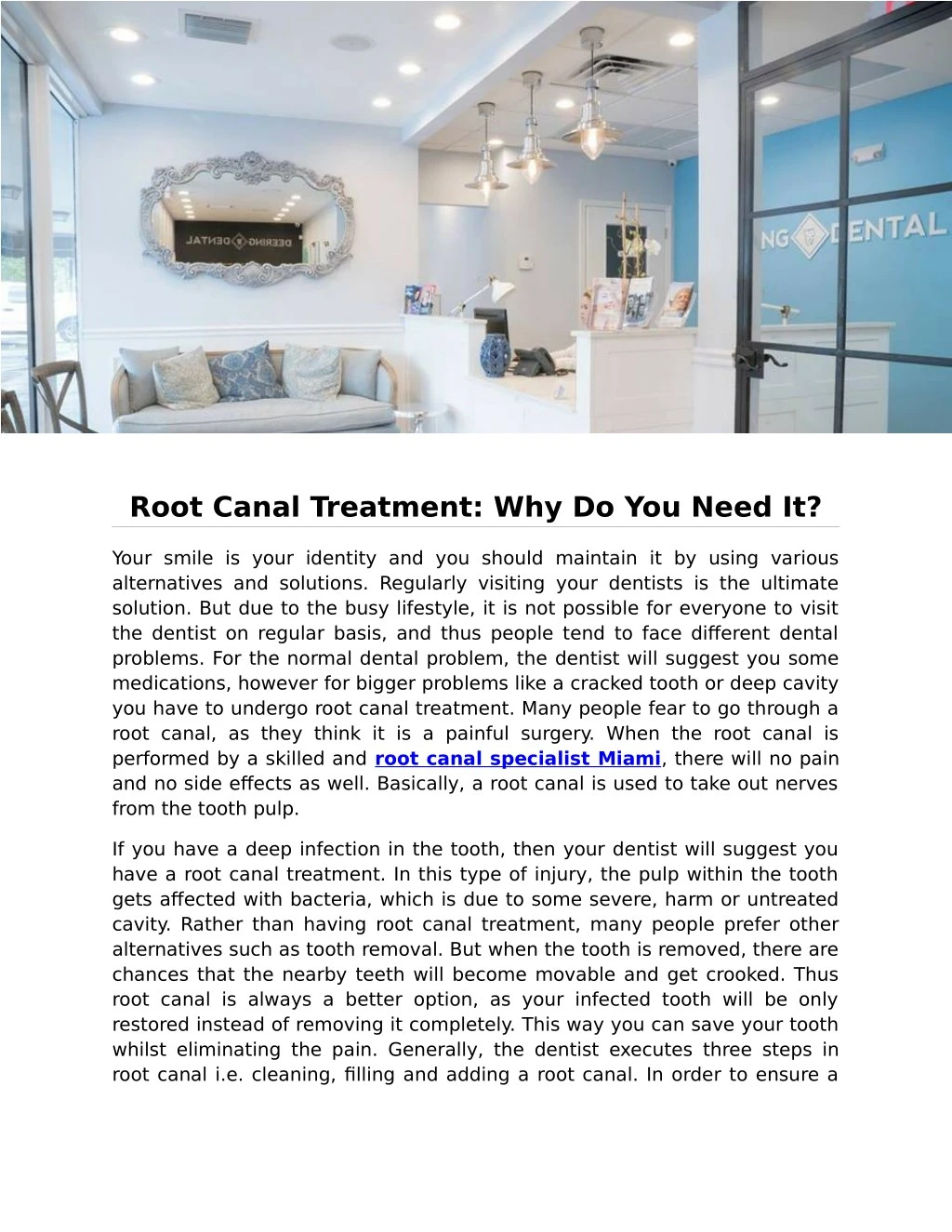 root canal treatment why do you need it