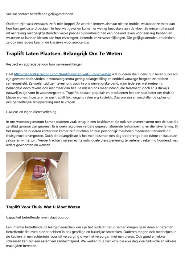 Traplift Kopen. Met Subsidie