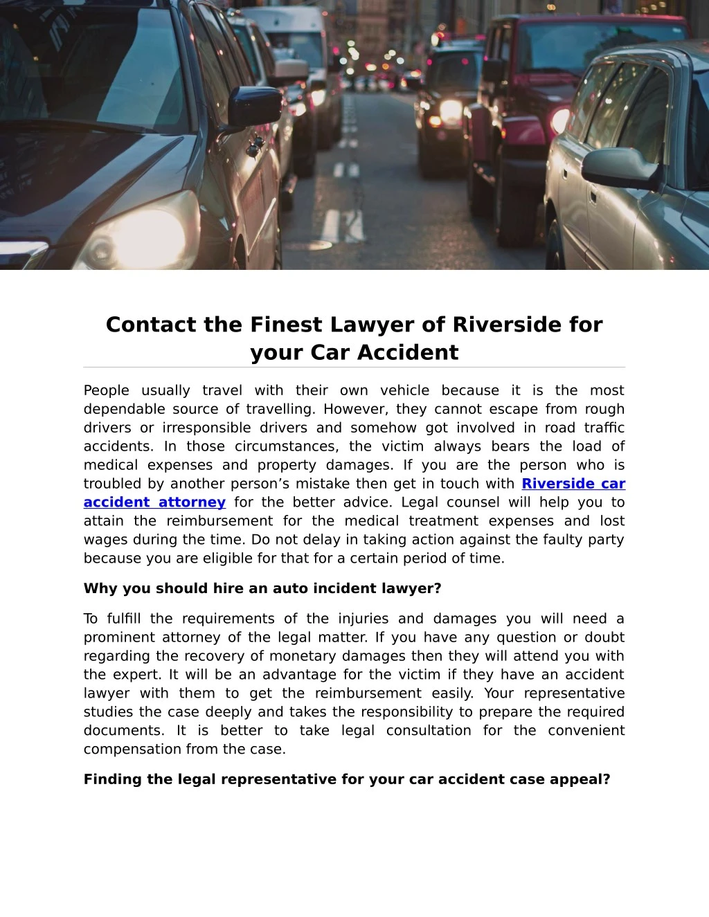 contact the finest lawyer of riverside for your