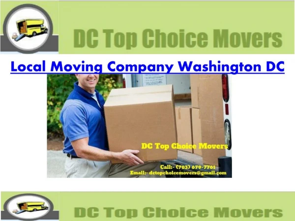 Local Moving Company Washington DC