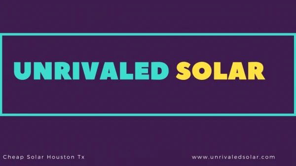 Cheap Solar Houston TX