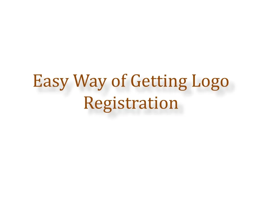 easy way of getting logo registration