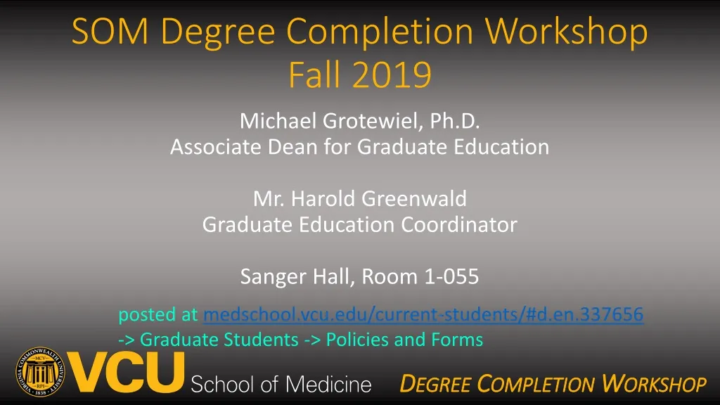 som degree completion workshop fall 2019