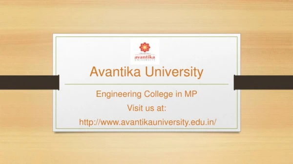 Top and Best Engineering College in MP | Avantika University
