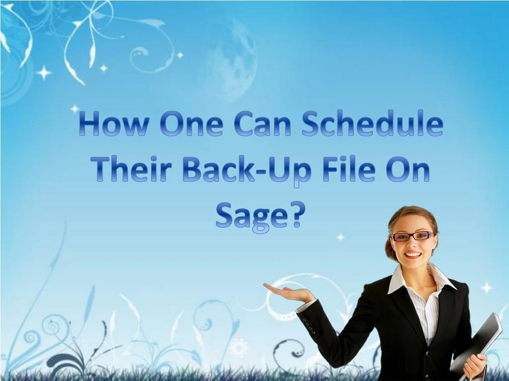 how one can schedule their back up file on sage
