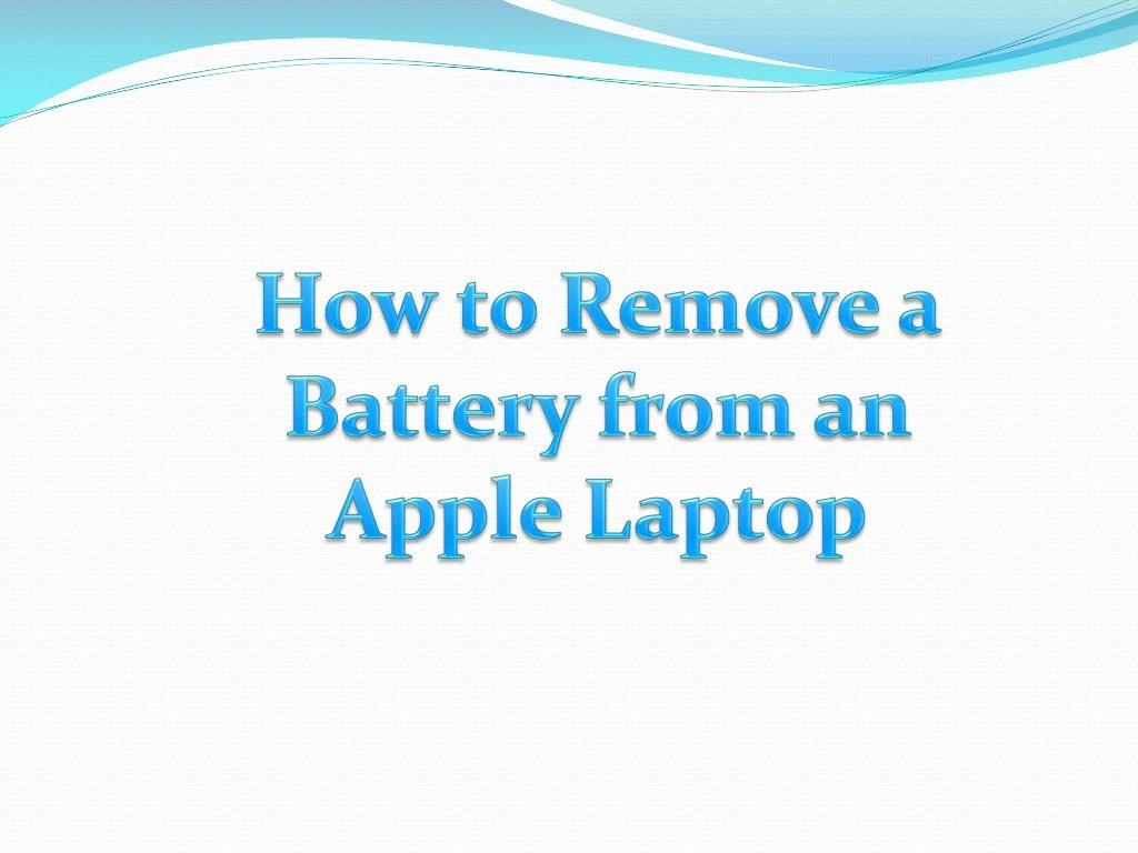 how to remove a battery from an apple laptop