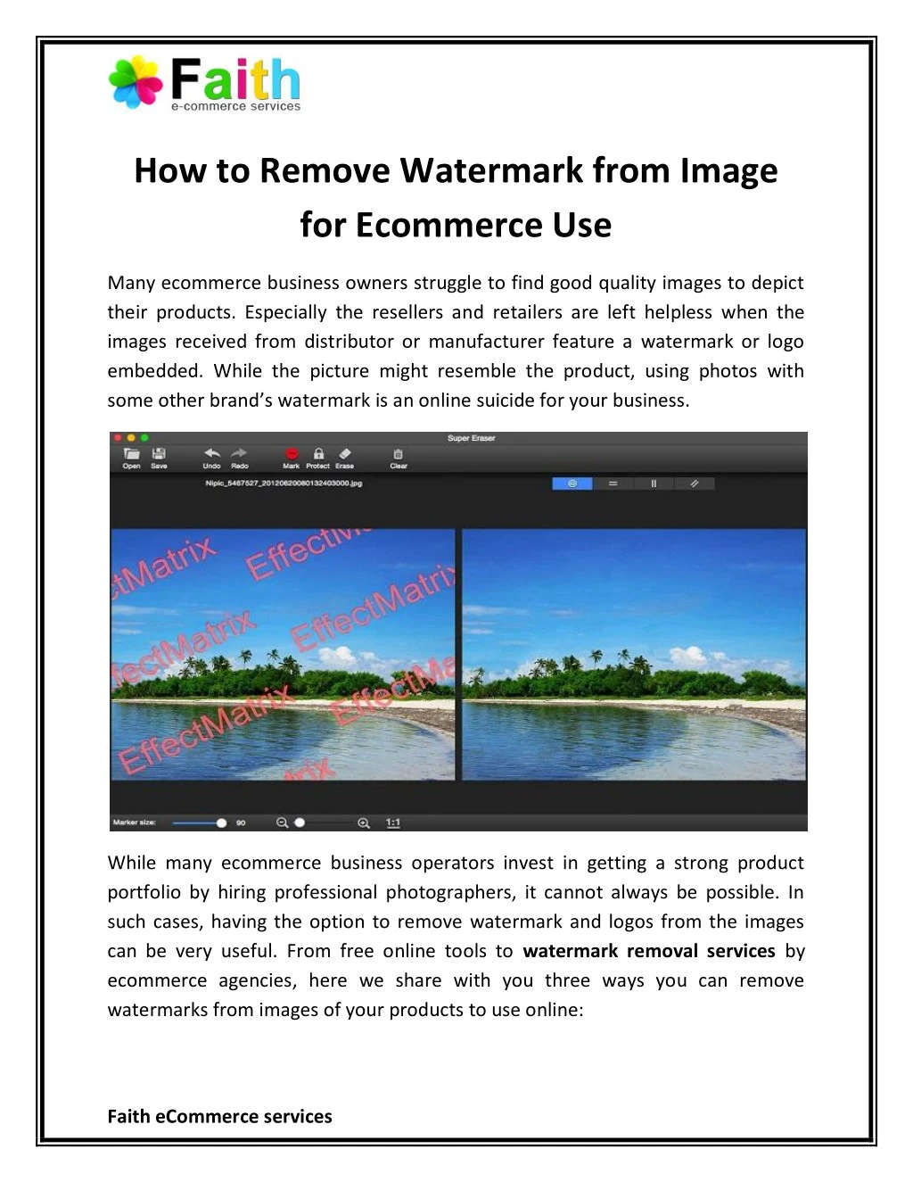 how to remove watermark from image for ecommerce