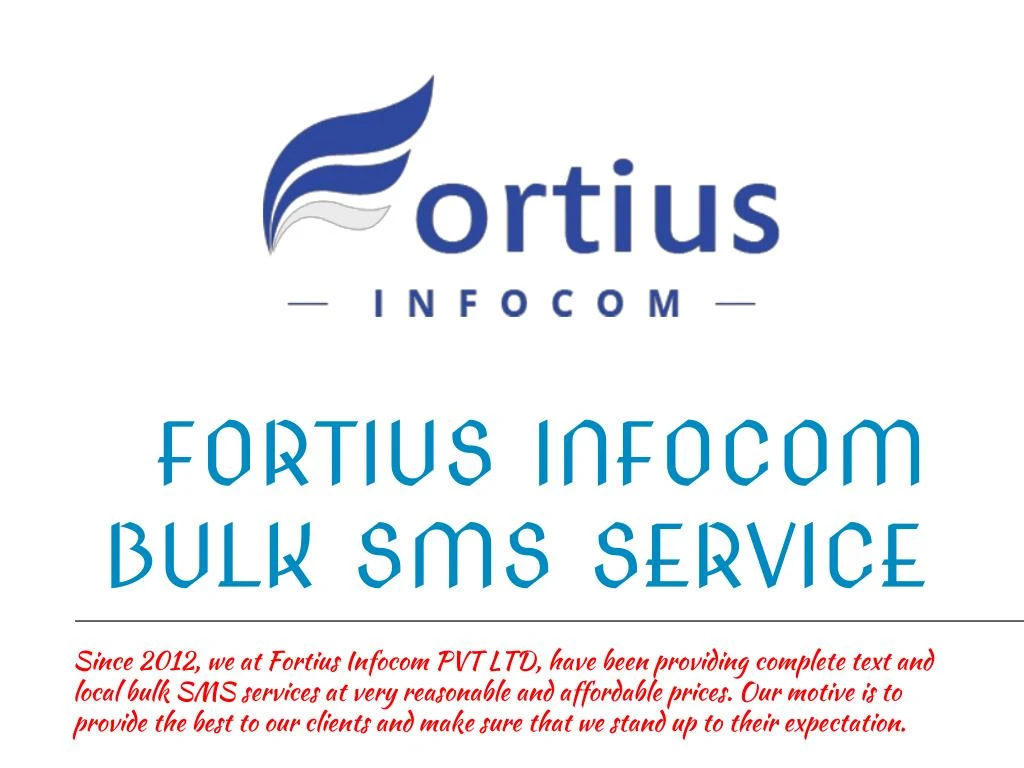 fortius infocom bulk sms service