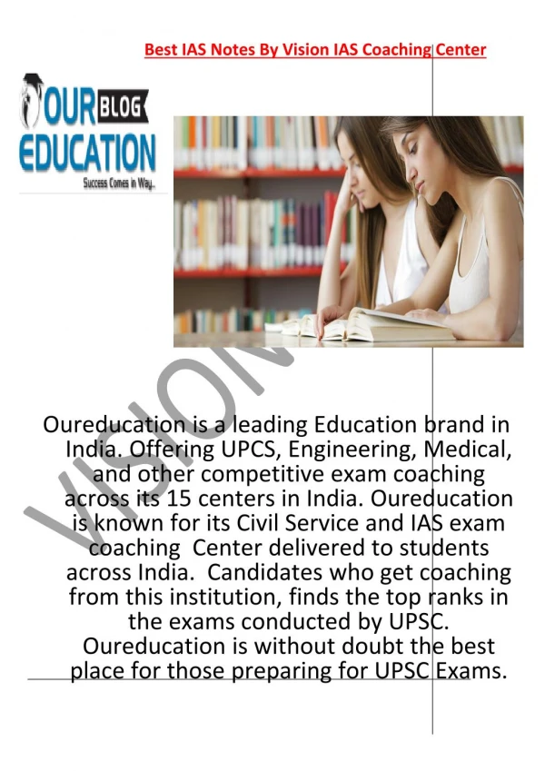 Top IAS Exam Notes to Help you Crack the UPSC Exam