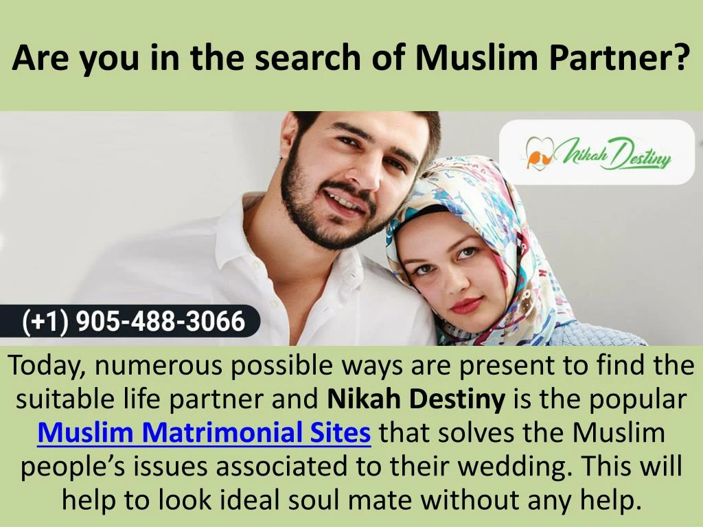 are you in the search of muslim partner