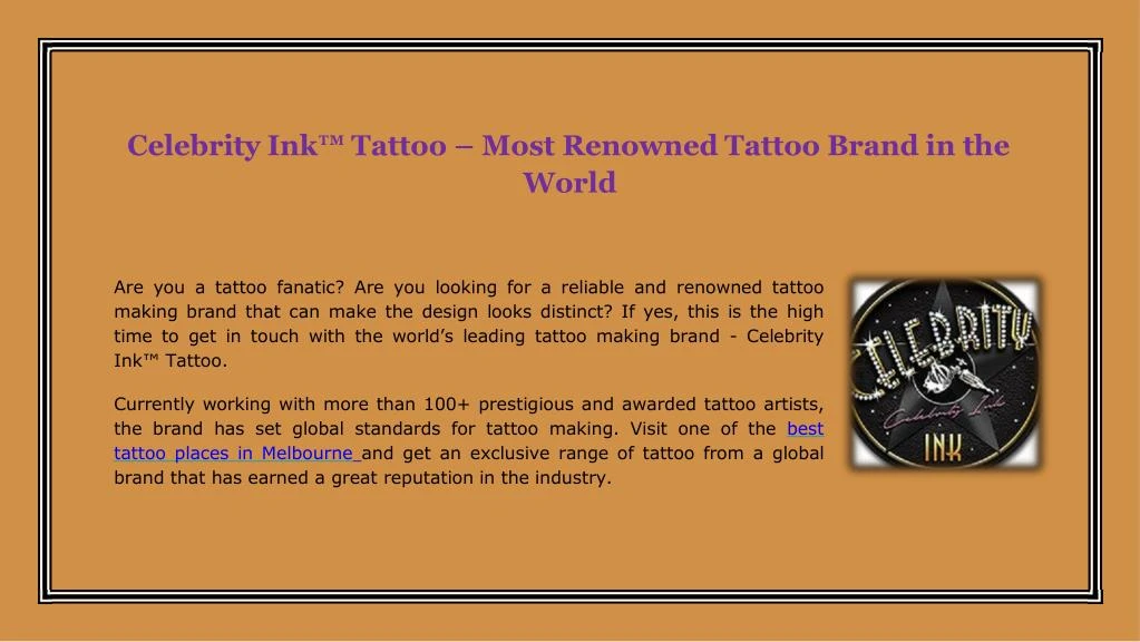 celebrity ink tattoo most renowned tattoo brand in the world